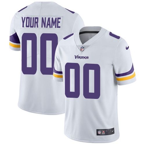 Best Limited White Nike NFL Road Men Jersey Customized Minnesota Vikings Vapor Untouchable